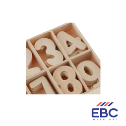 Wooden Numbers 0 to 9 4pcs each RAW381